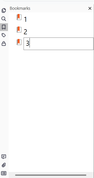 Add label Bookmark pane