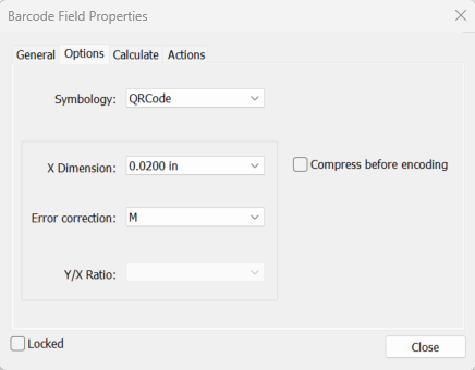 Barcode properties