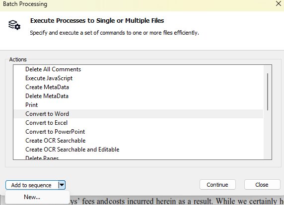 Batch Processing Add Sequence