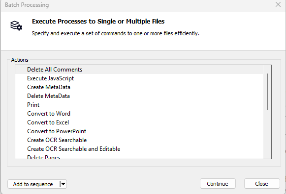 Batch Processing Continue