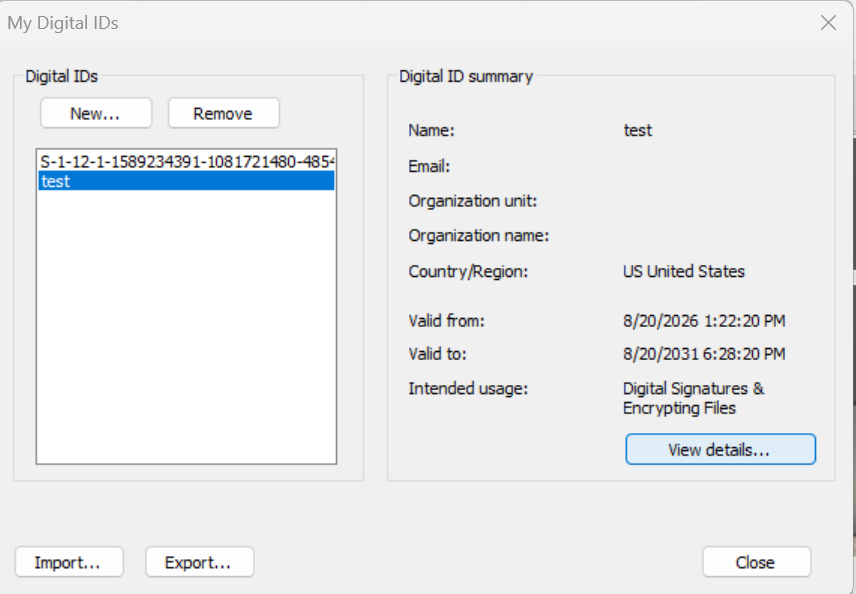 Click Import