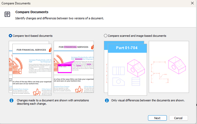 Compare Documents Based Documents