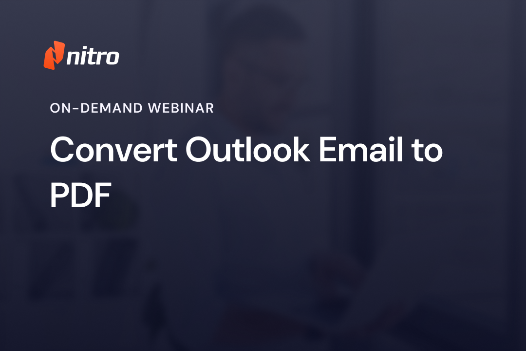 Convert Outlook Email to PDF