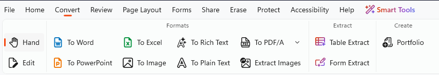 Convert tab