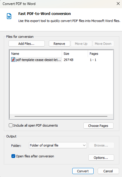 Convert to Word