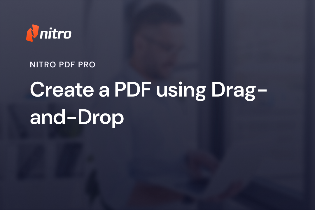 Create a PDF using Drag-and-Drop