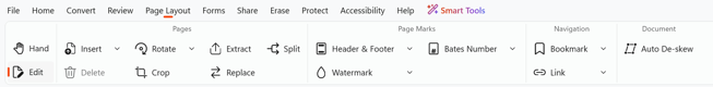 Crop Page Layout tab