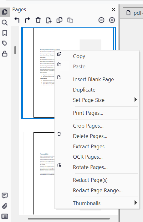Deelet Page Pane
