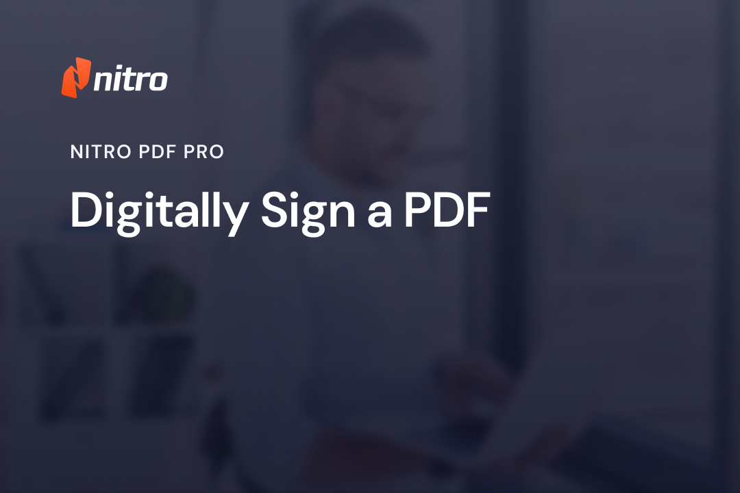 Digitally Sign a PDF