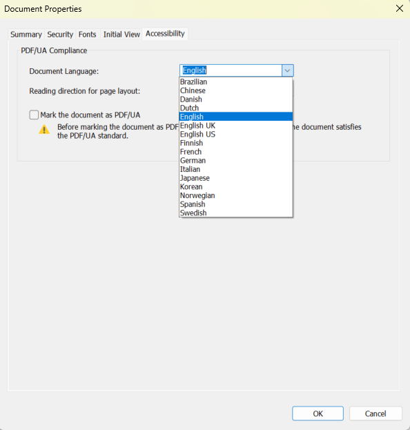 Document Language