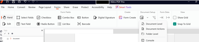 Document setup