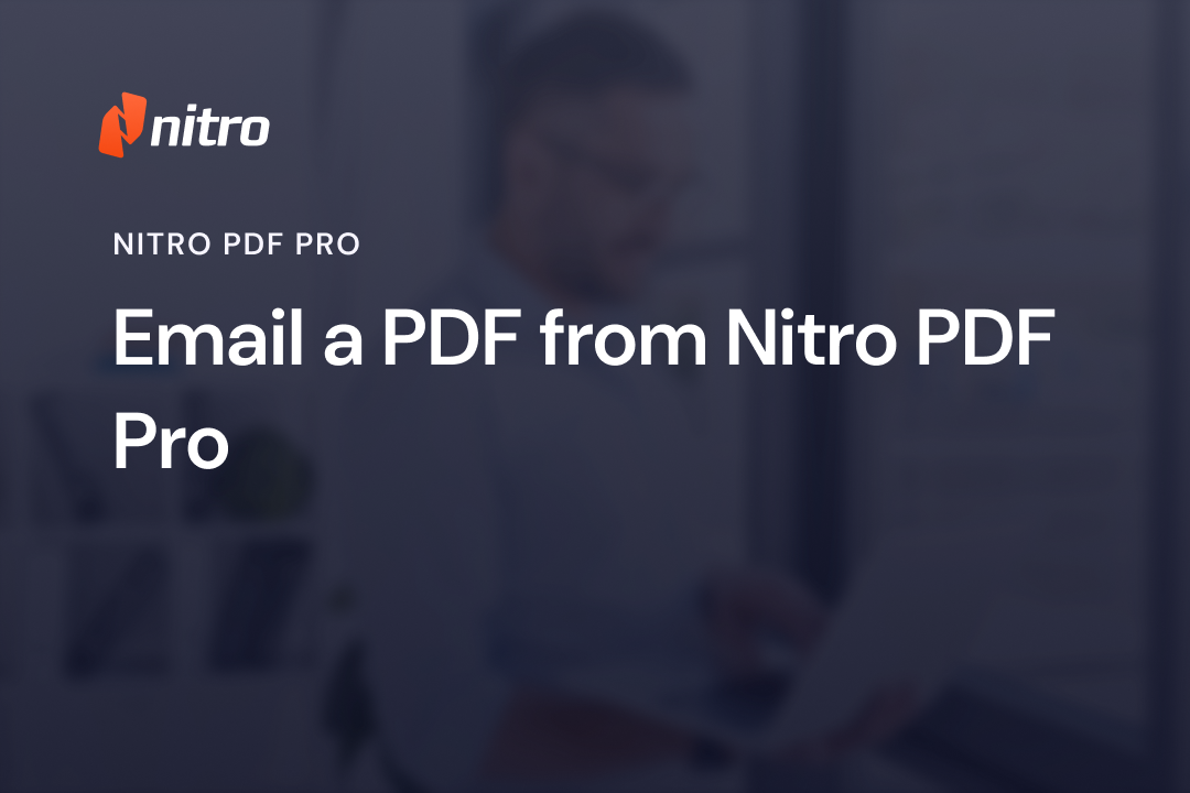 Email a PDF from Nitro PDF Pro