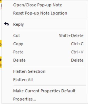 Flatenned annotations - all selection