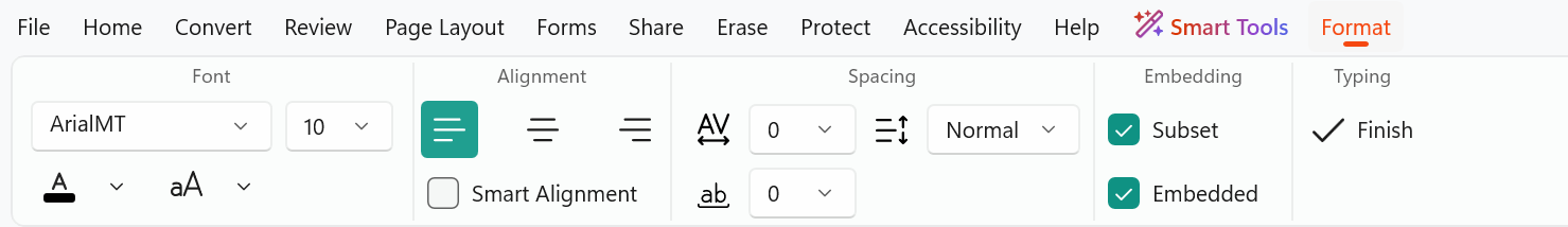 Format Tab