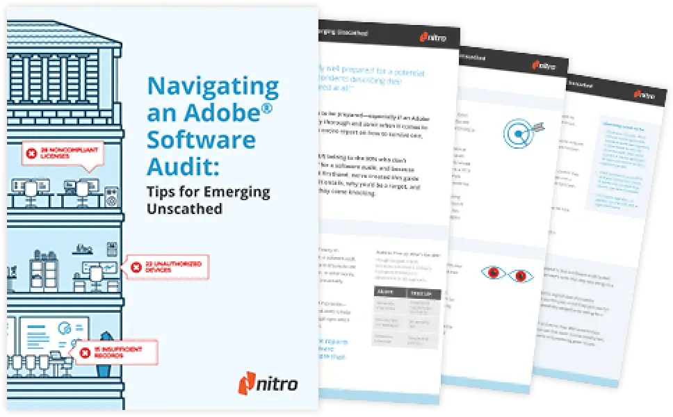How to Prepare for an Adobe Software Audit and Maintain Licensing Compliance eBook How to Prepare for an Adobe Software Audit and Maintain Licensing Compliance eBook