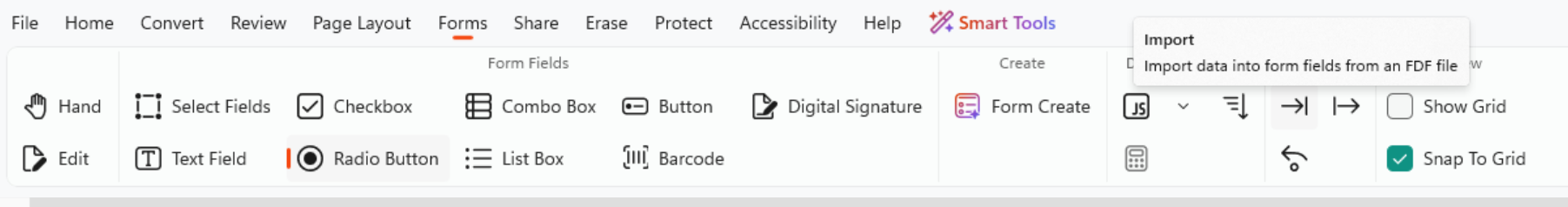 Import Form Fields