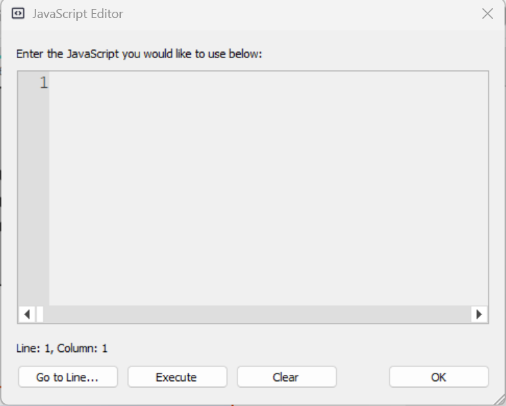 Javascript editor