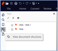 Document structure and Tags tree