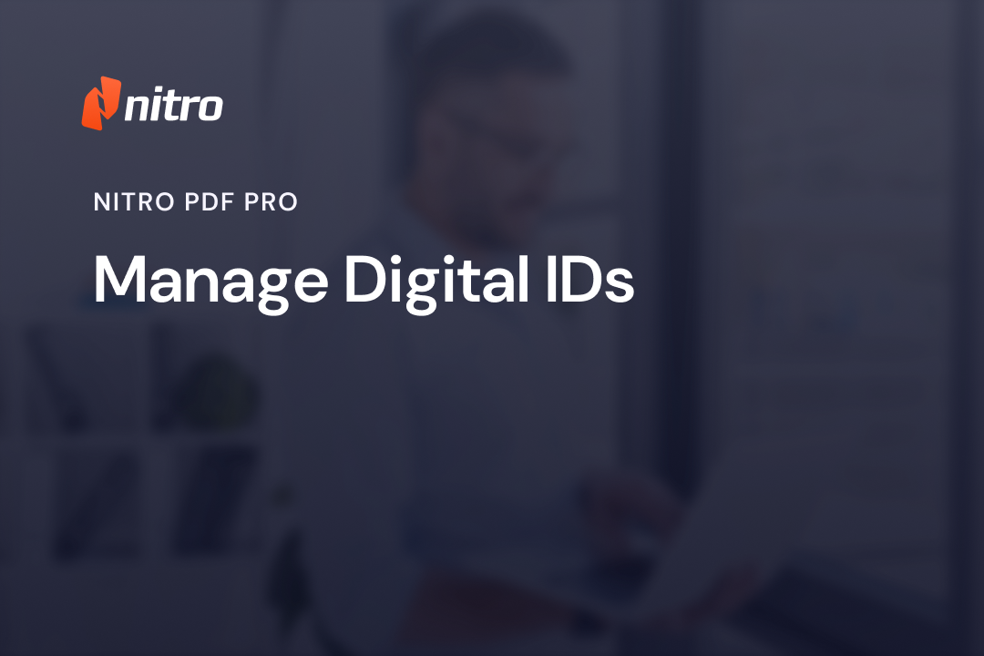 Manage Digital IDs