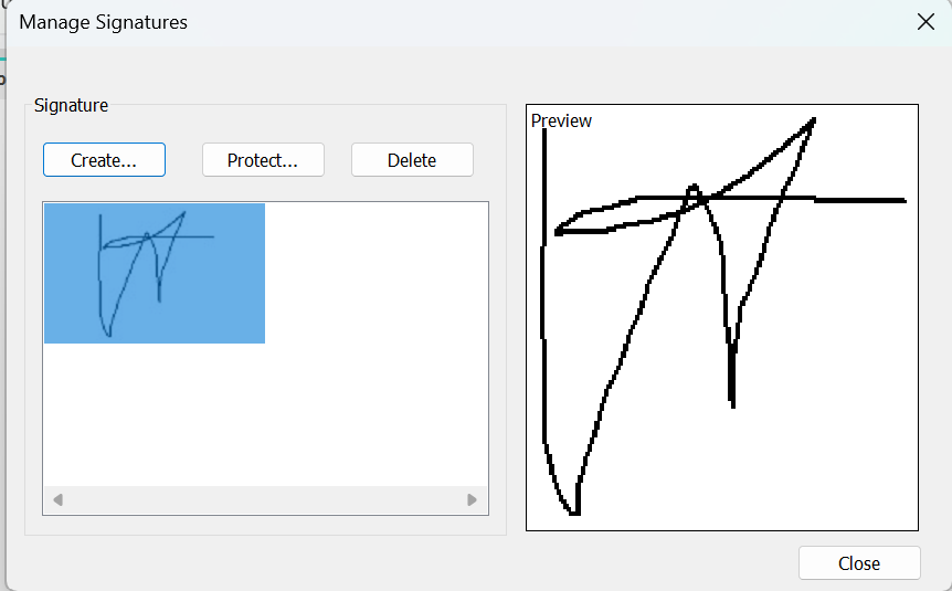 Manage Signatures