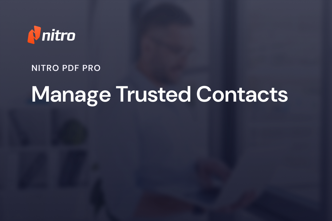Manage Trusted Contacts
