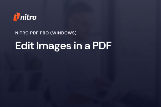 Nitro PDF Pro (Windows) - Editing Images