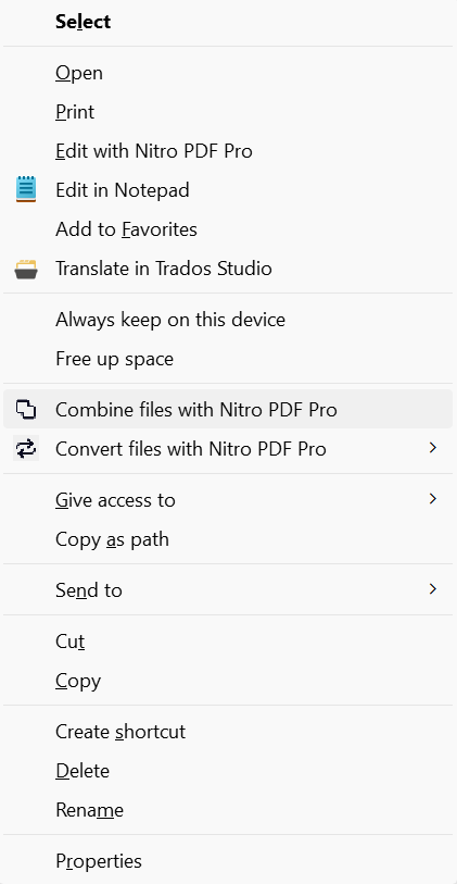 Open Combine files with Nitrp