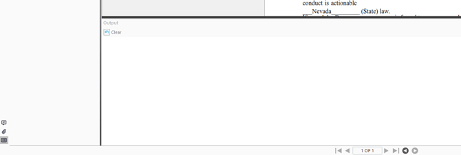 Output pane