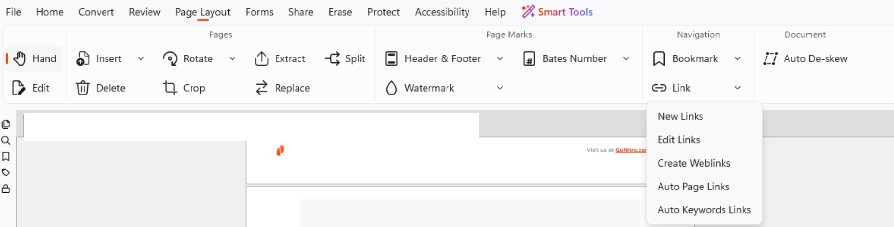 Page Layout links