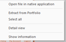 Right click Portfolio