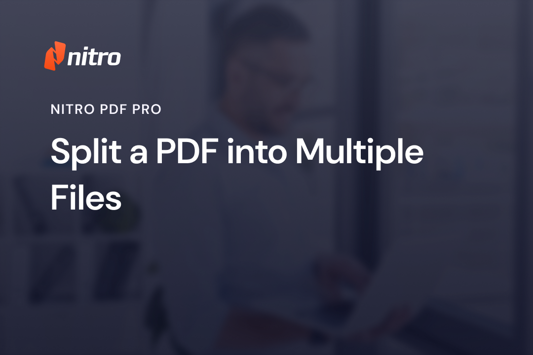Split a PDF into Multiple Files