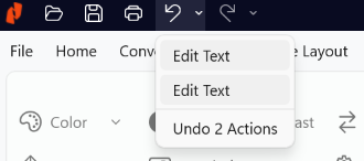 Undo multiple