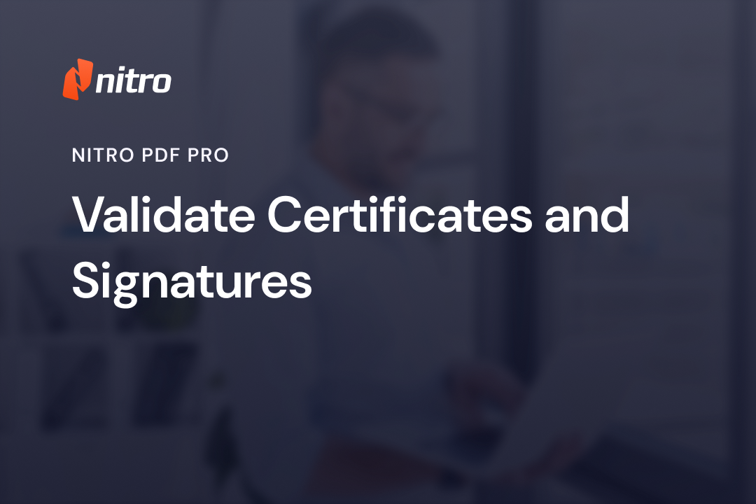 Validate Certificates and Signatures
