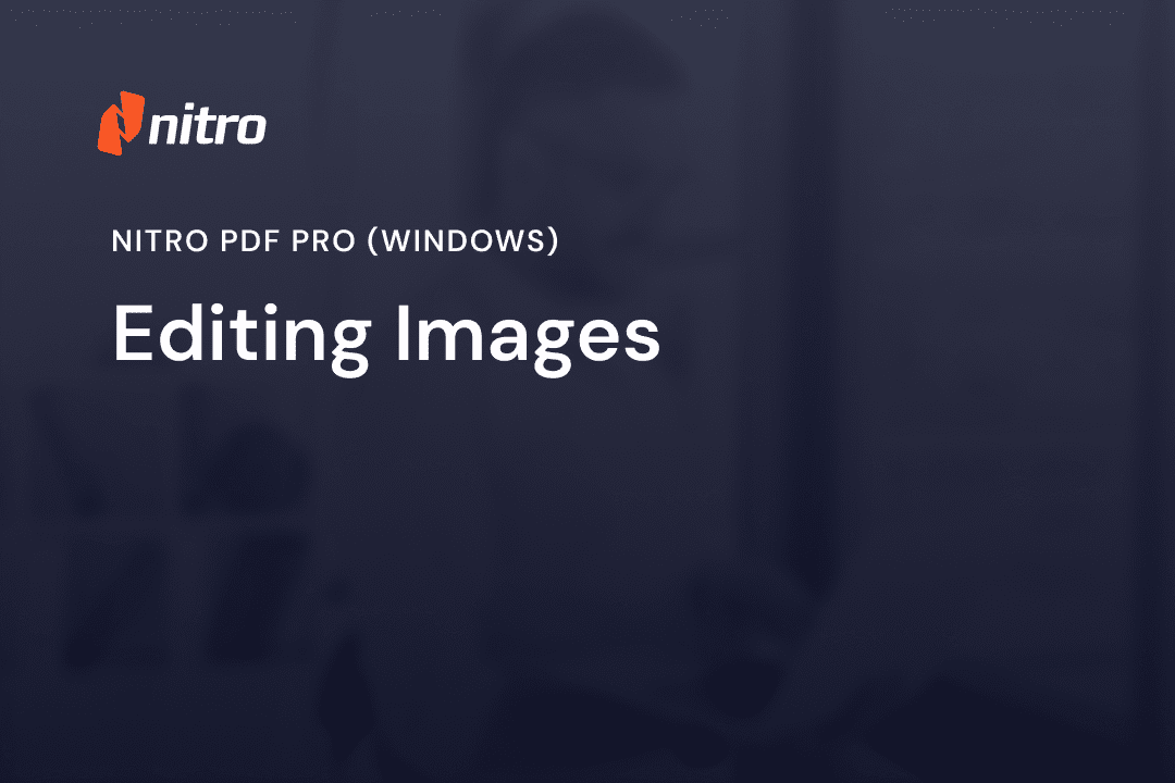 Nitro PDF Pro (Windows) - Editing Images