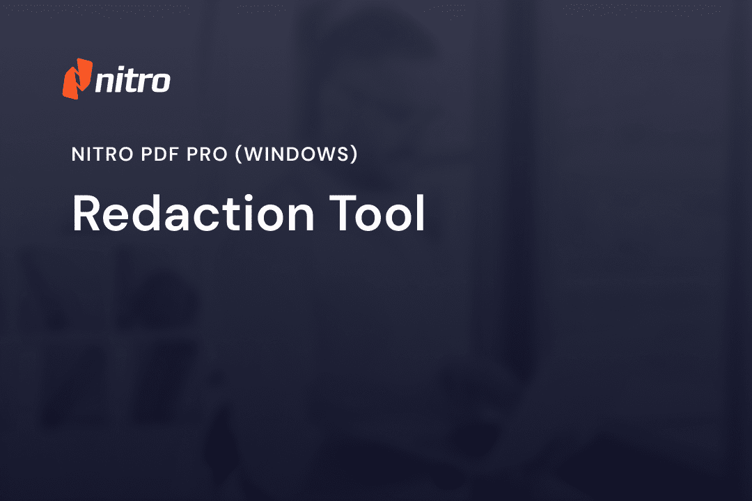 Nitro PDF Pro (Windows) - Redaction Tool