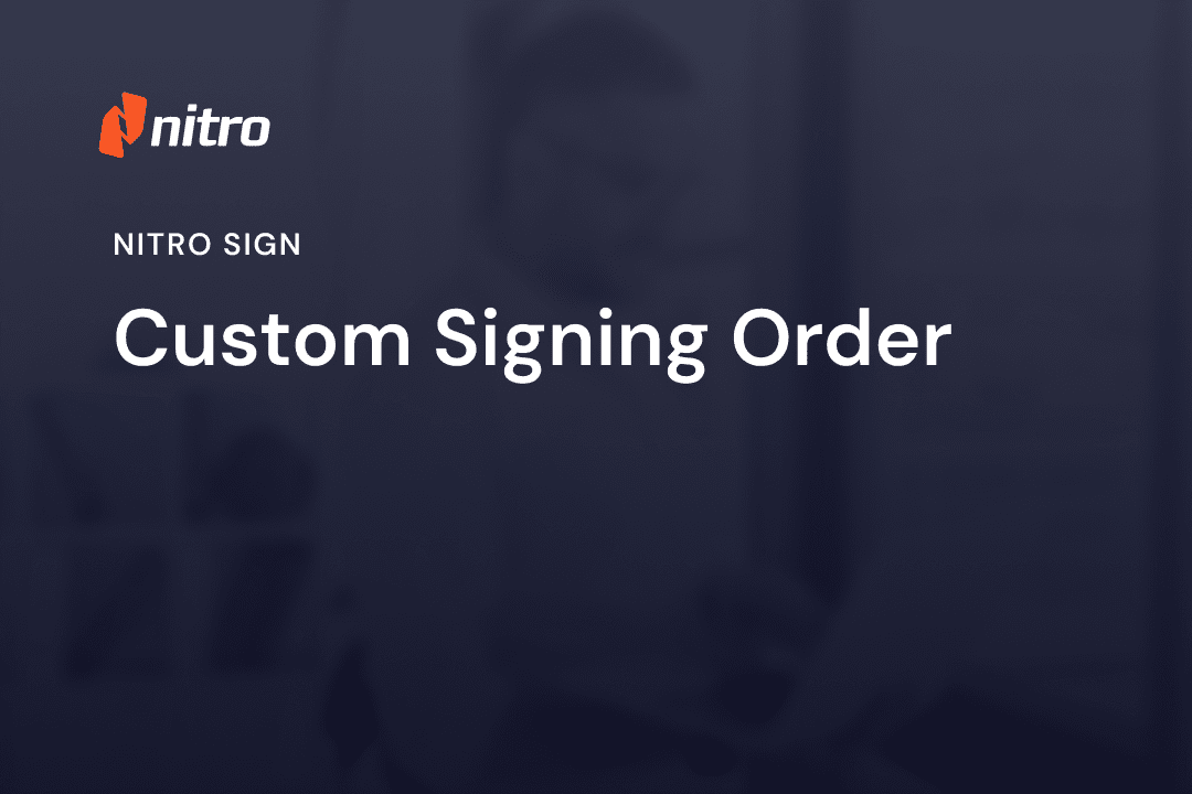 Nitro Sign - Custom Signing Order