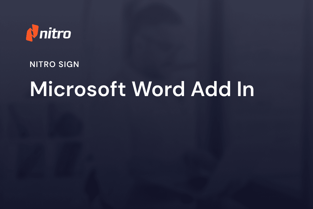 Nitro Sign - Microsoft Word Add In