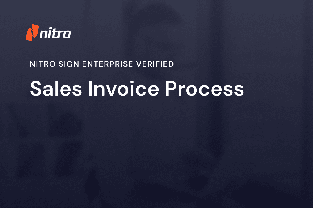 Nitro Sign Enterprise Verified - Sales Invoice Process