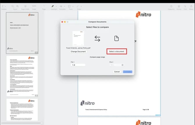 document comparison 2