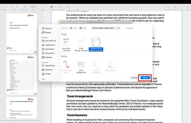 document comparison 3