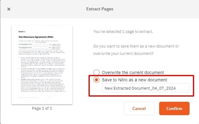 Organize Pages_How to extract pages of a document in Nitro Sign_Step 2.jpg