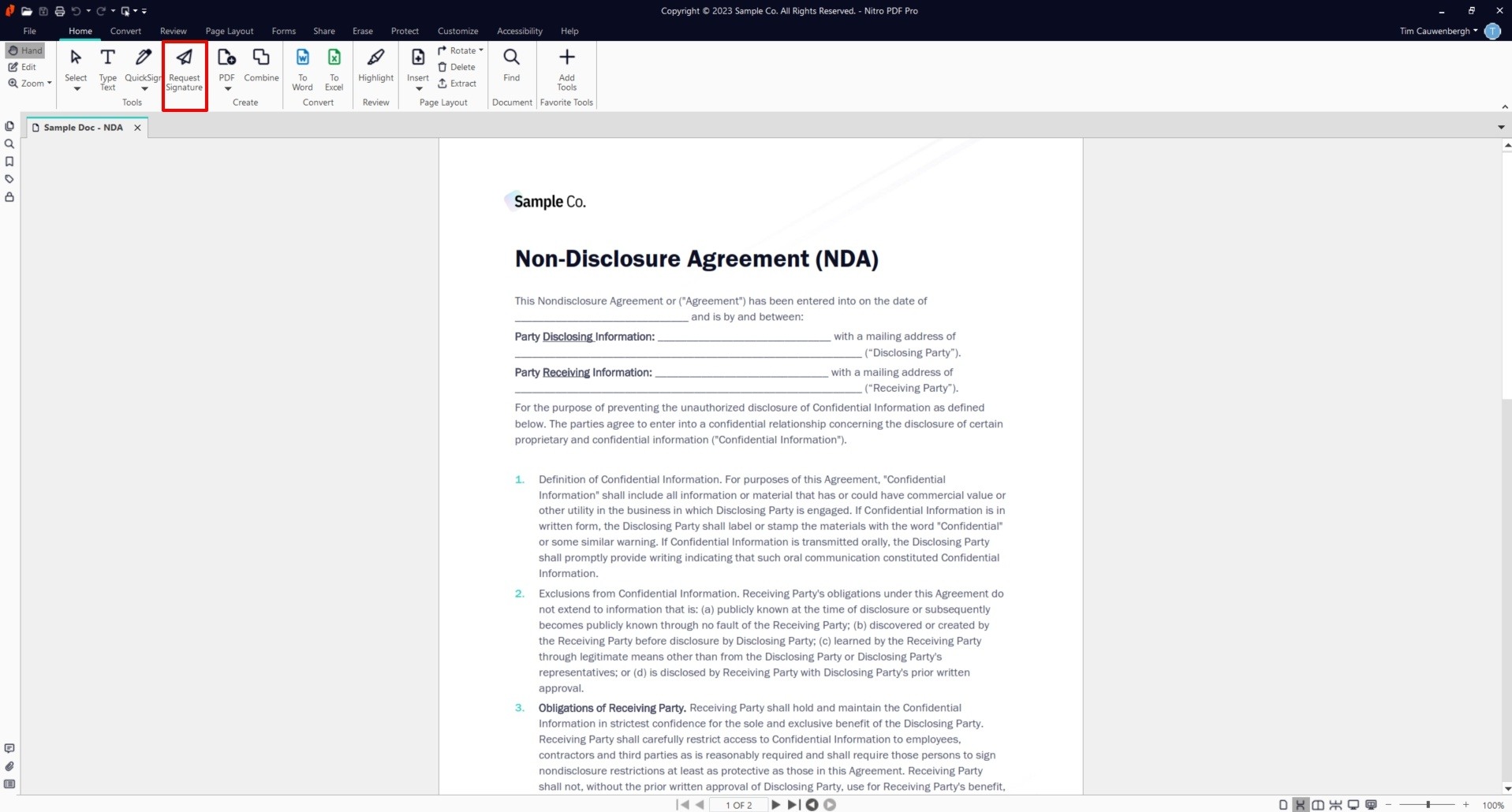 Request an eSignature from Nitro Pro_Step 1.jpg
